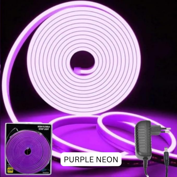 Purple Neon LED Strip Light - 5 Meters for Unique Lighting Effects