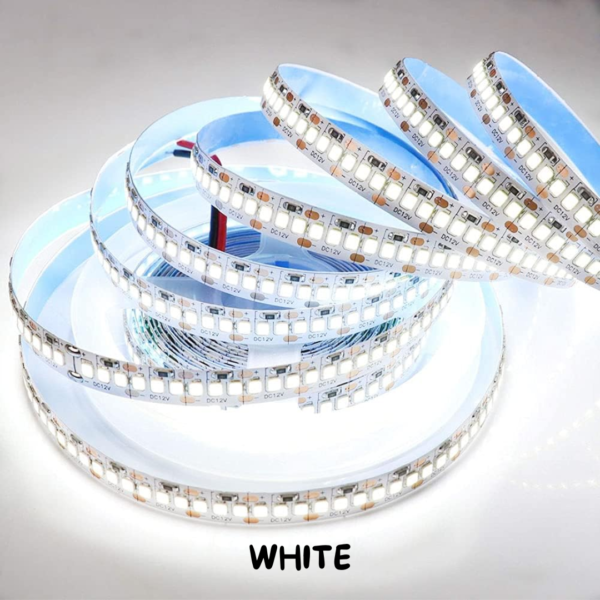 White 3825 LED Strip Light - 5 Meters for Crisp, Clean Lighting