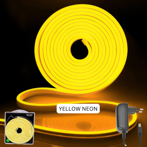 Yellow Neon LED Strip Light - 5 Meters for Vibrant Decor